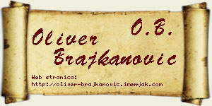Oliver Brajkanović vizit kartica